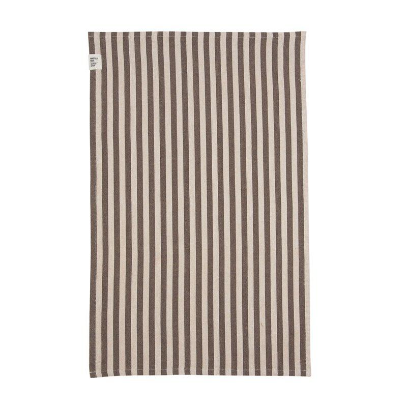 Svea kökshandduk från Fondaco, beige/brun, randig
