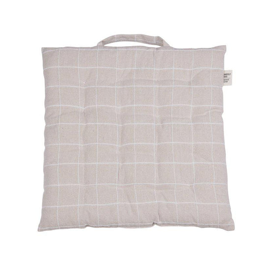 Axel sittdyna från Fondaco, vit/beige, rutig