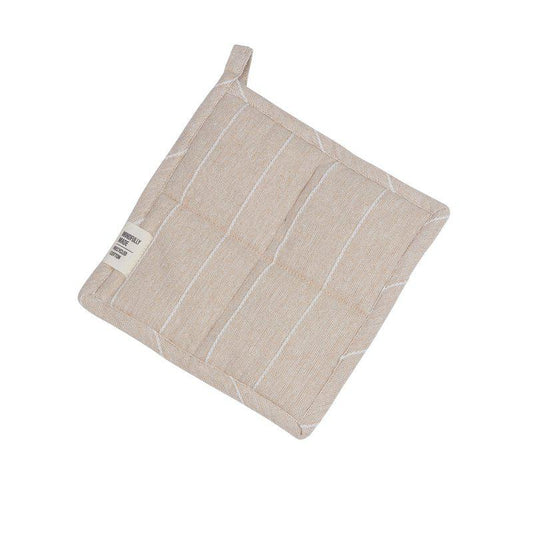 Lucas grytlapp från Fondaco, beige/vit, randig