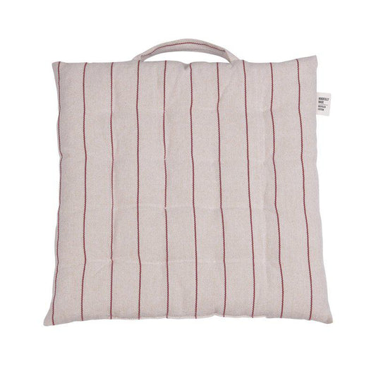 Lucas sittdyna från Fondaco, beige/röd, randig