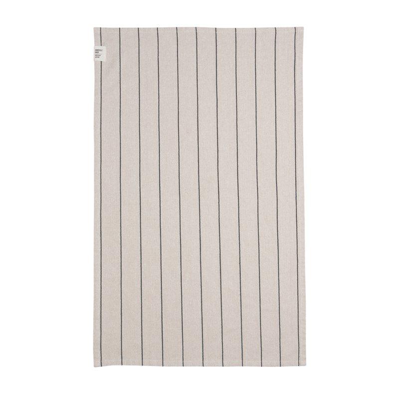 Lucas kökshandduk från Fondaco, beige/svart, randig
