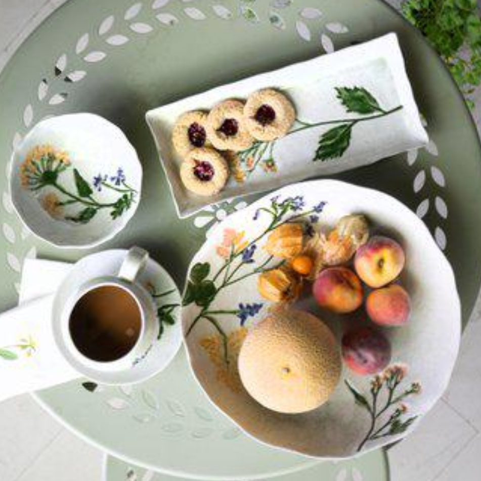 Malva fat från Wikholm Form med blommor, litet