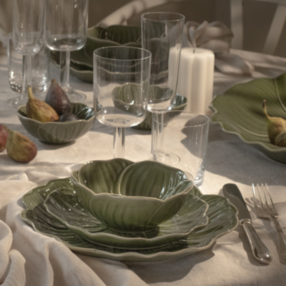 Flora tallrik från Stiernholm, grön, 25 cm