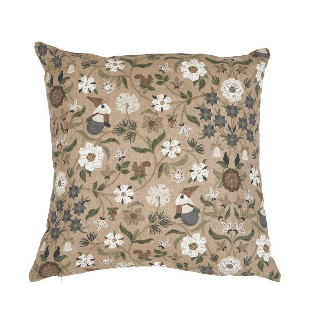 Julefrid kuddfodral från Fondaco, beige/grön, 48x48 cm