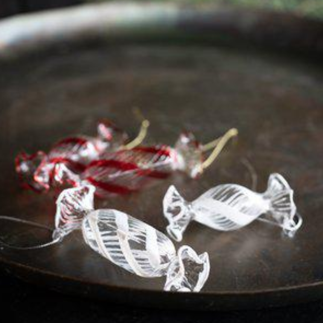 Julhänge karamell från Wikholm Form, i glas