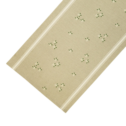 Löpare Helga från Redlunds, beige med blommor, 35x120 cm