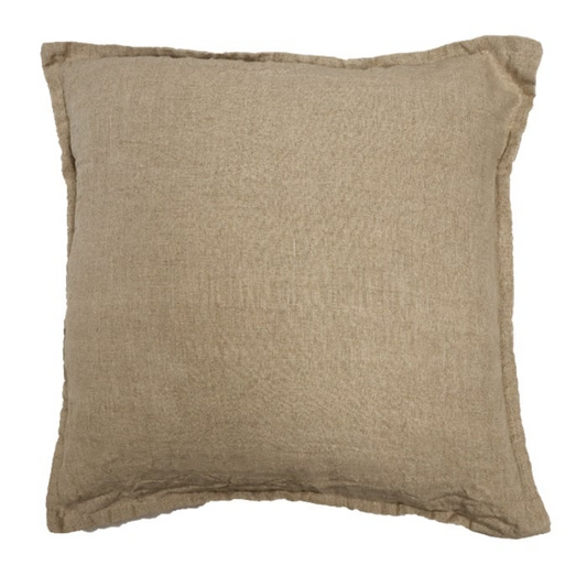 Linne kuddfodral Redlunds, 45x45 cm, beige