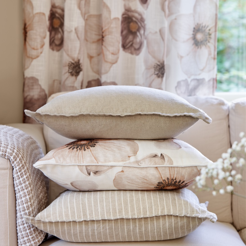 Linne kuddfodral från Redlunds, 45x45 cm, beige