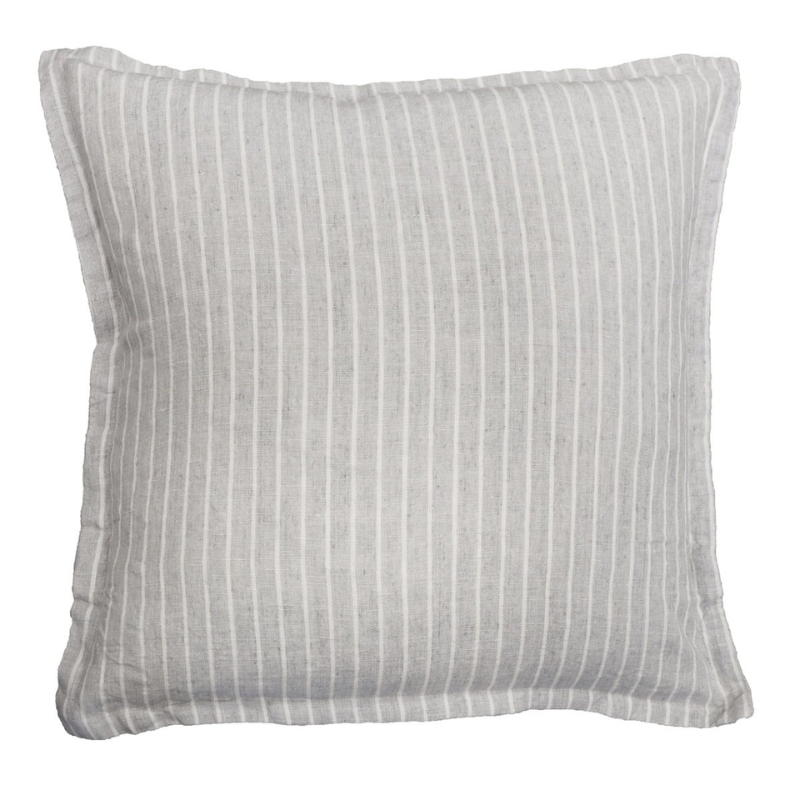 Linne rand kuddfodral från Redlunds, 45x45 cm, grå