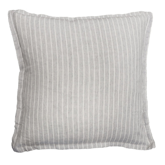 Linne rand kuddfodral från Redlunds, 45x45 cm, grå