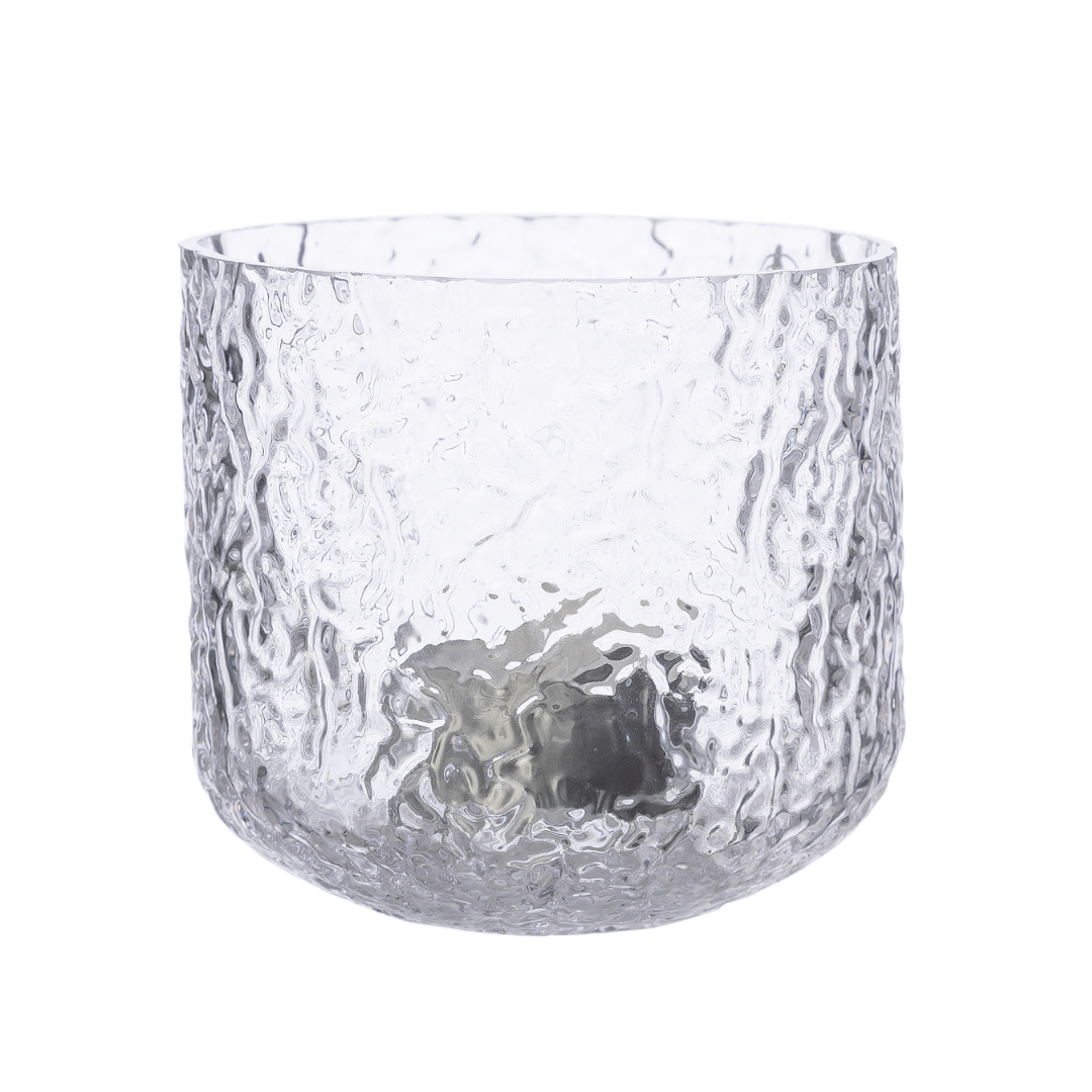 Ljuslykta från Ernst Form, mönstrat glas, för värmeljus, hög