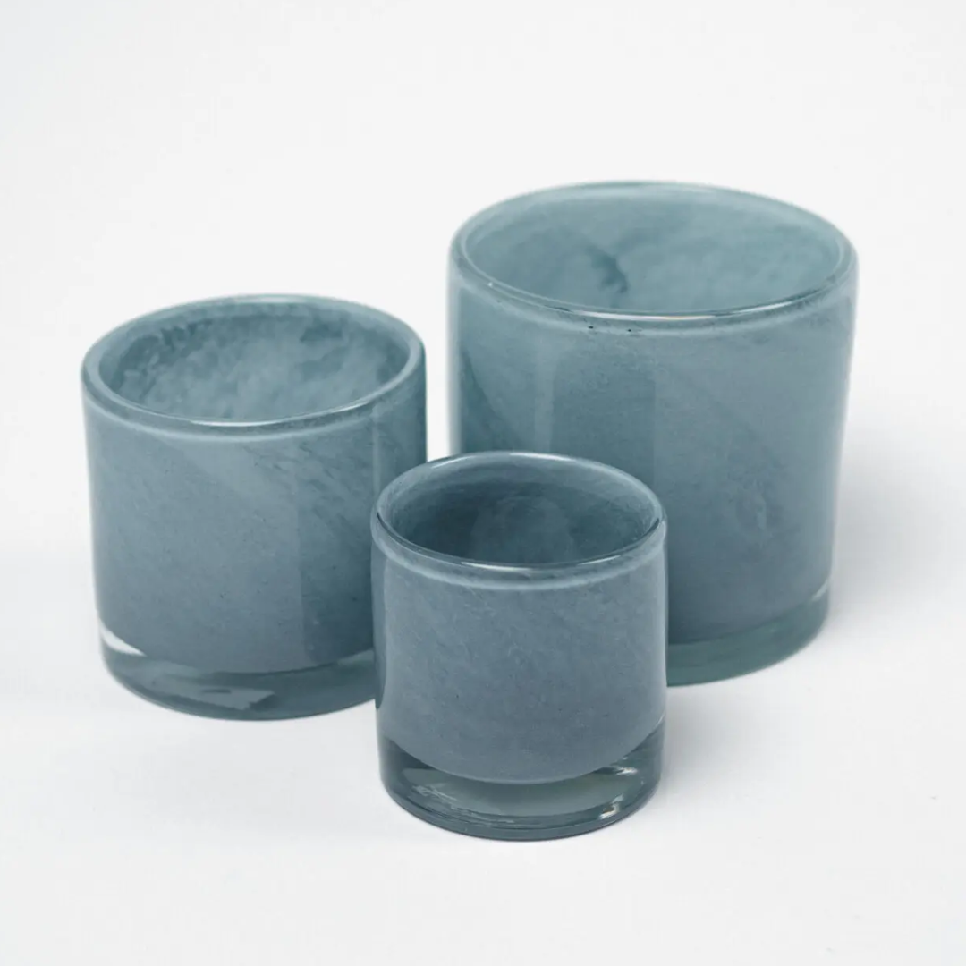 Nilla ljuslykta från Olsson & Jensen, ljusblå, 12 cm