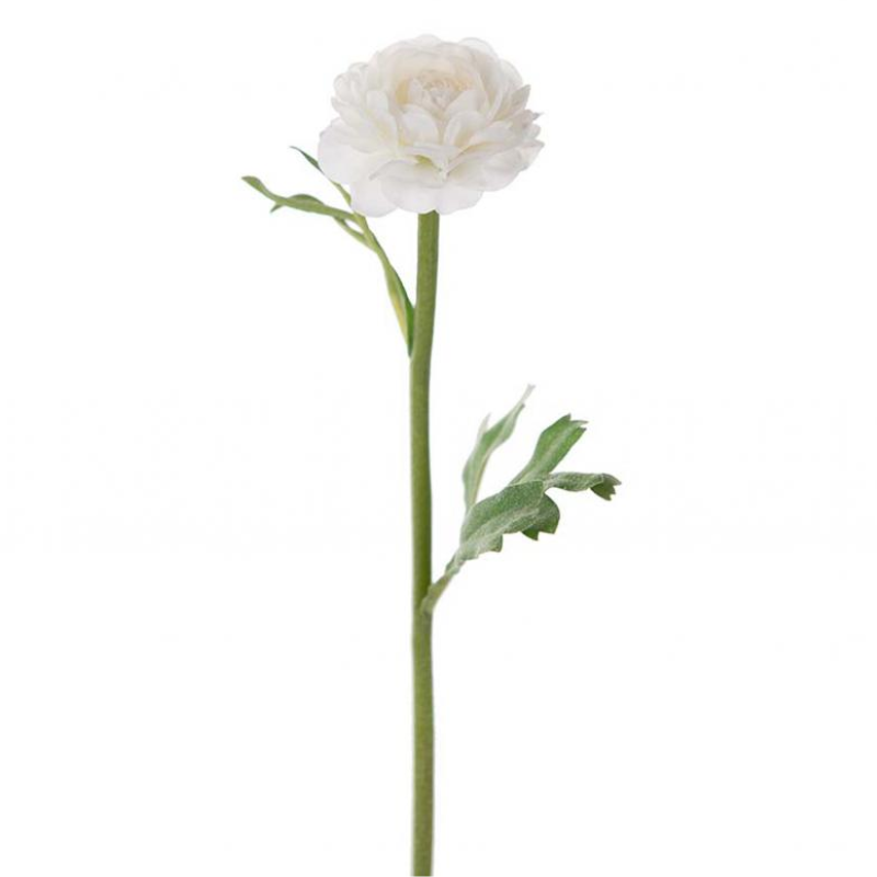 Ranunkel plastblomma från Mr Plant, vit