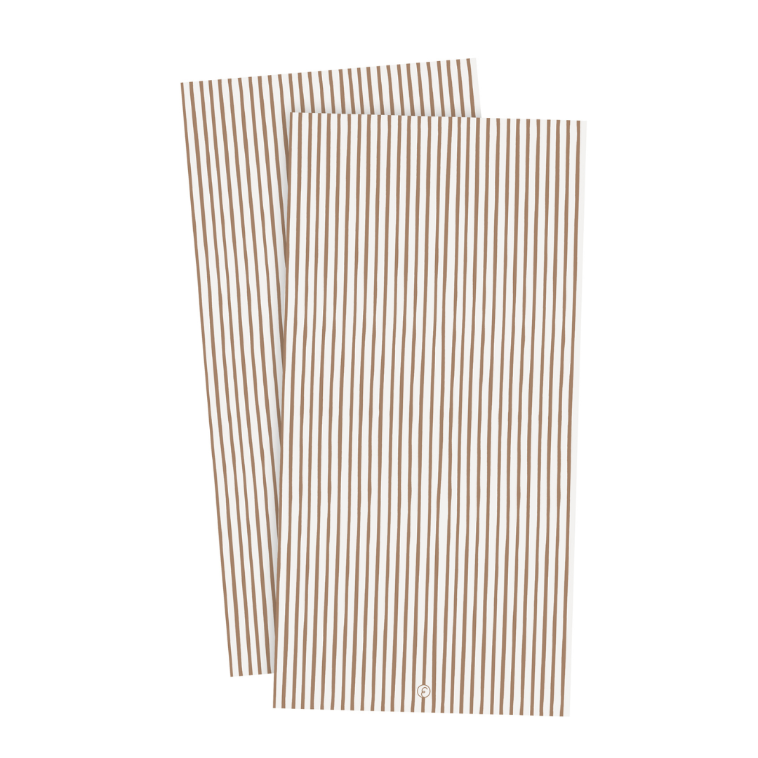 Servetter från Ernst Form, vit/kola, randiga