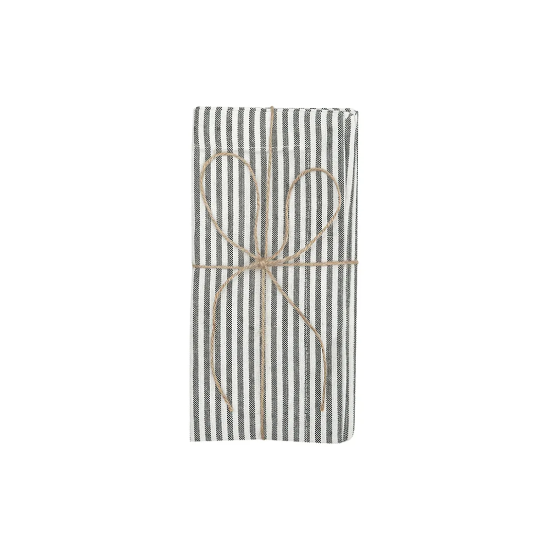 Stina servetter 2-pack från Recycling by Wille, linne/grön
