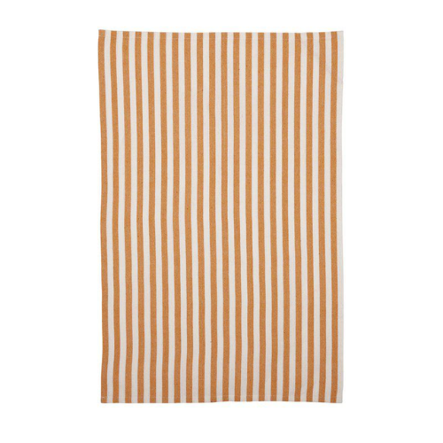 Svea kökshandduk från Fondaco, orange/vit, randig