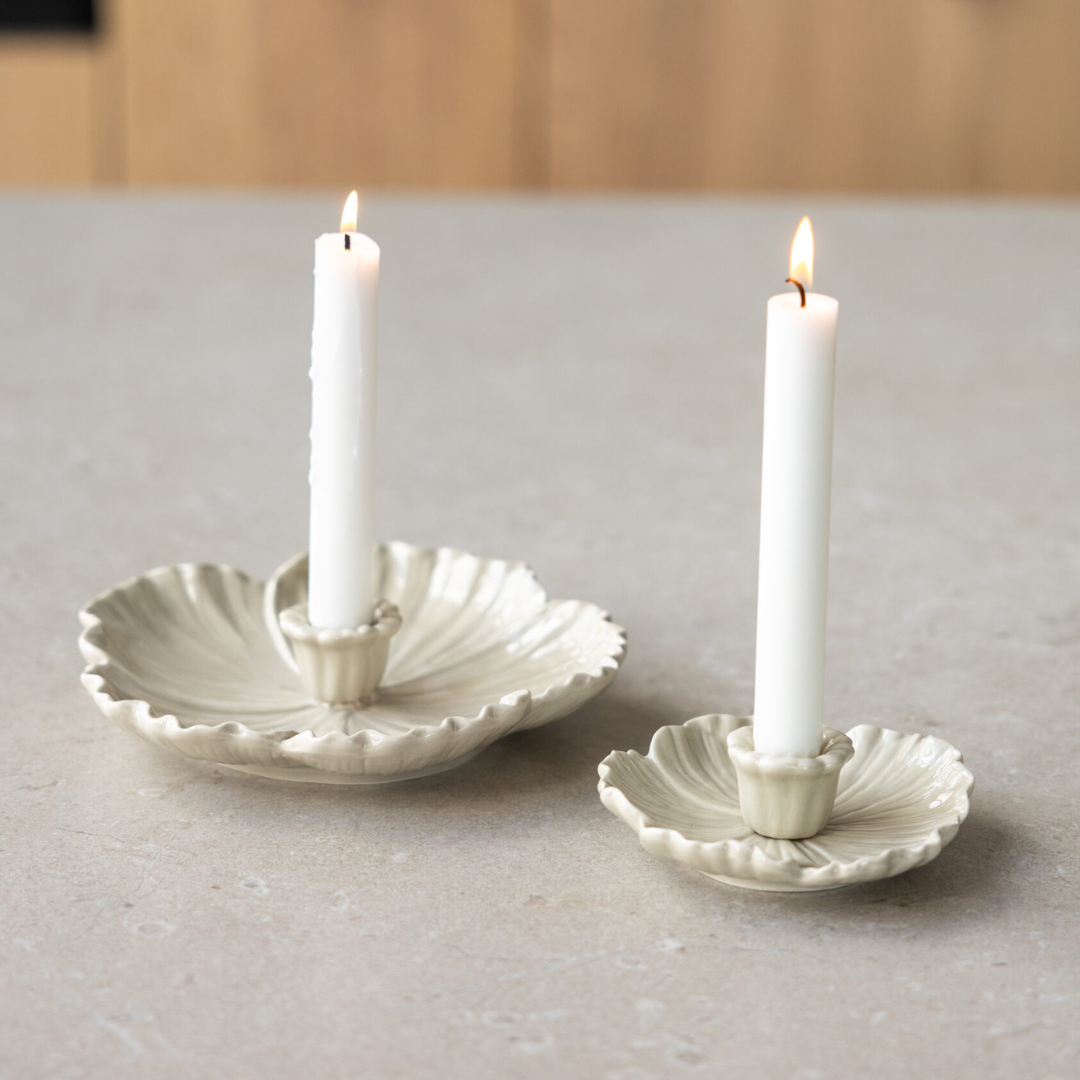 Botanik ljusstake från Storefactory, beige, liten