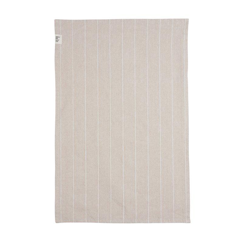 Lucas kökshandduk från Fondaco, beige/vit, randig