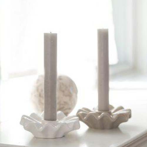 Evelina ljusstake från Wikholm Form, beige