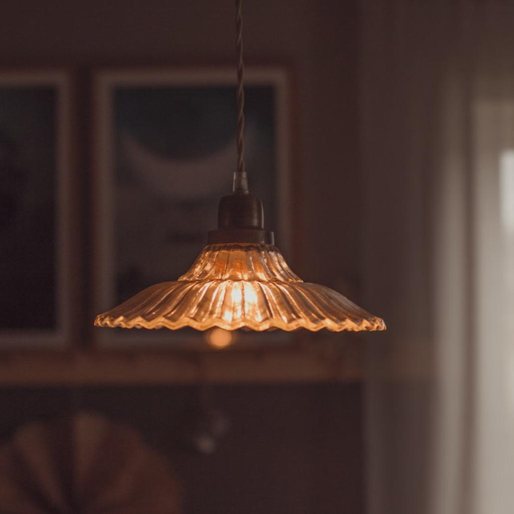 Gunilla taklampa från Strömshaga, i glas