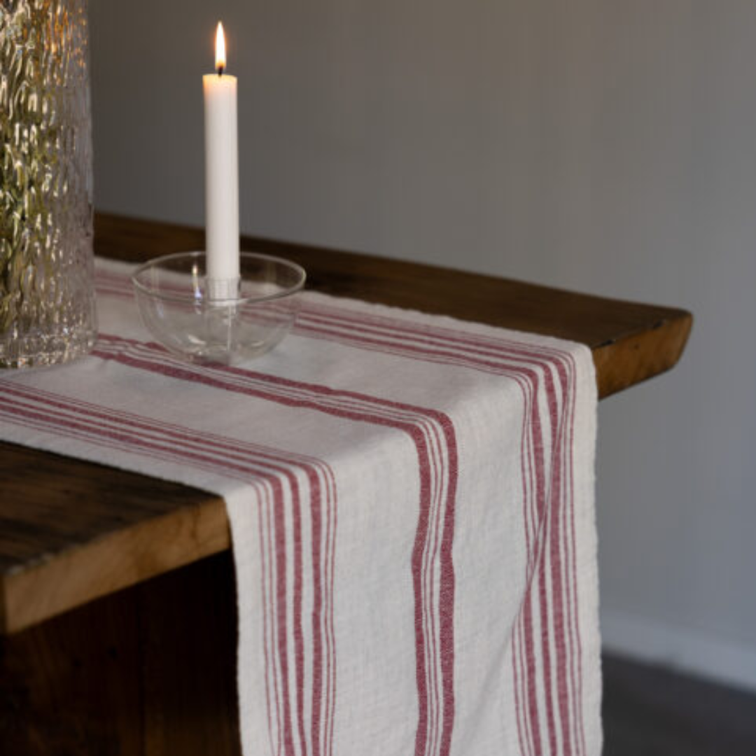 Karlevi löpare från Storefactory, natur/röd, 120x35 cm