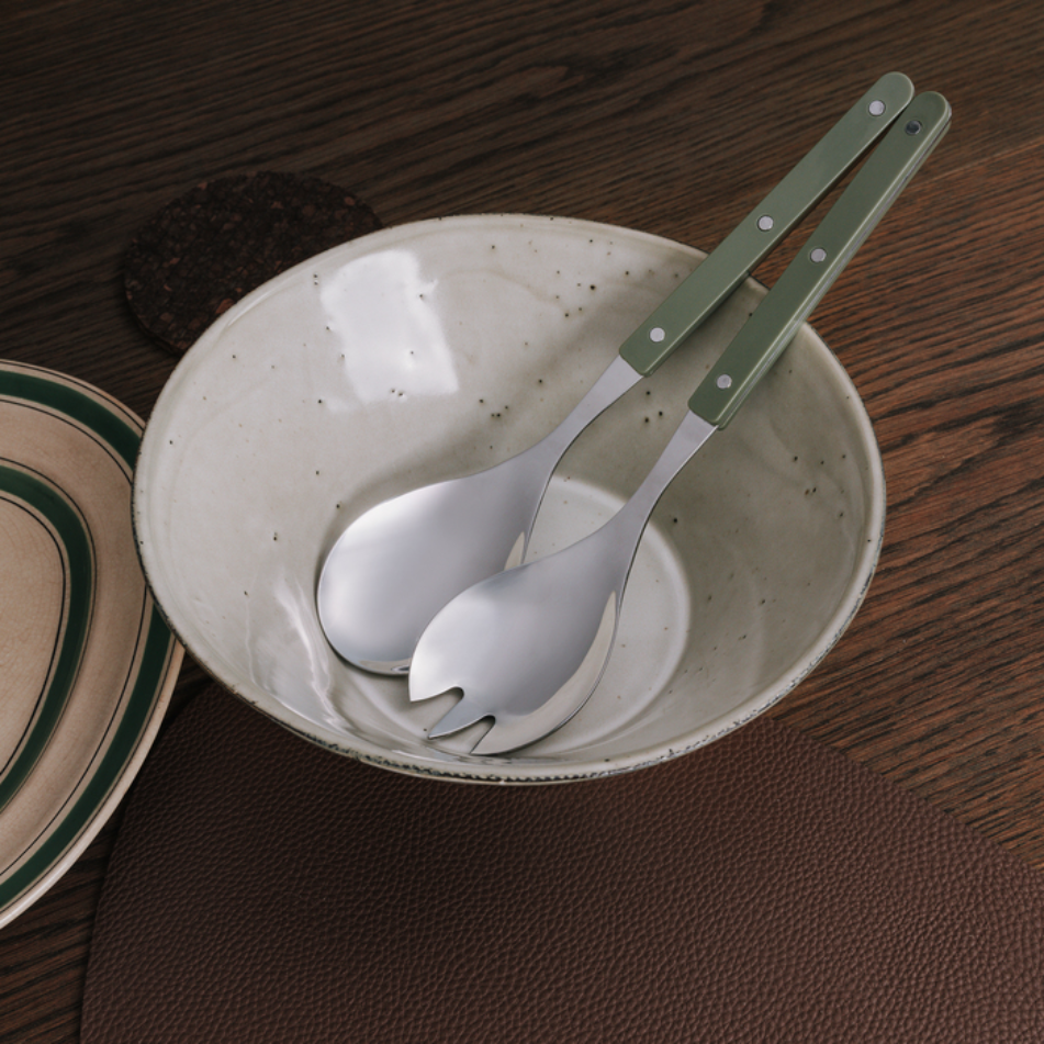 Salladsbestik från Stiernholm, 2-pack, gröna 28,5 cm