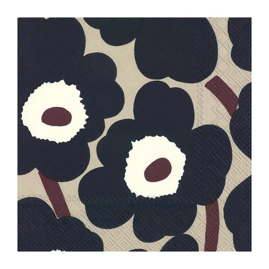 Pappersservett Marimekko från Vinding et Co, svart/beige