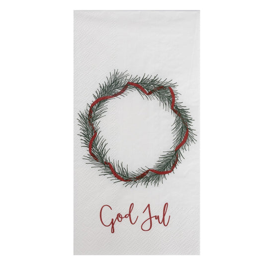 Julkrans servetter från Storefactory, vit/röd/grön