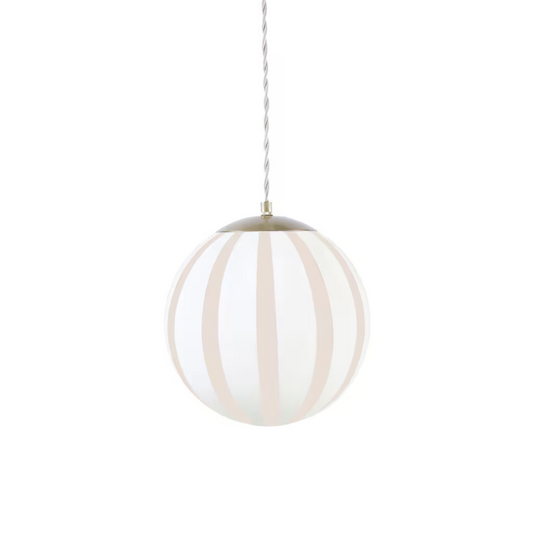 Alba taklampa opal från Strömshaga, beige/vit, liten 