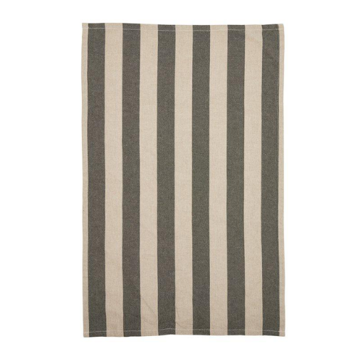 Amalia kökshandduk från Fondaco, randig grön/beige