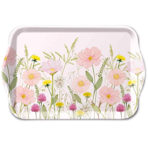 Bricka med blommor från Consilimo, 13x21 cm