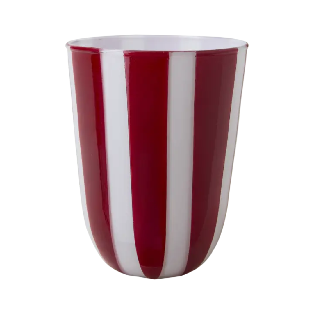 Cirkus ljuslykta från Affari of Sweden, randig röd/vit, stor