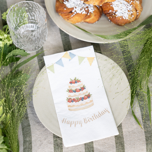 Födelsedag servetter från Storefactory, tårta