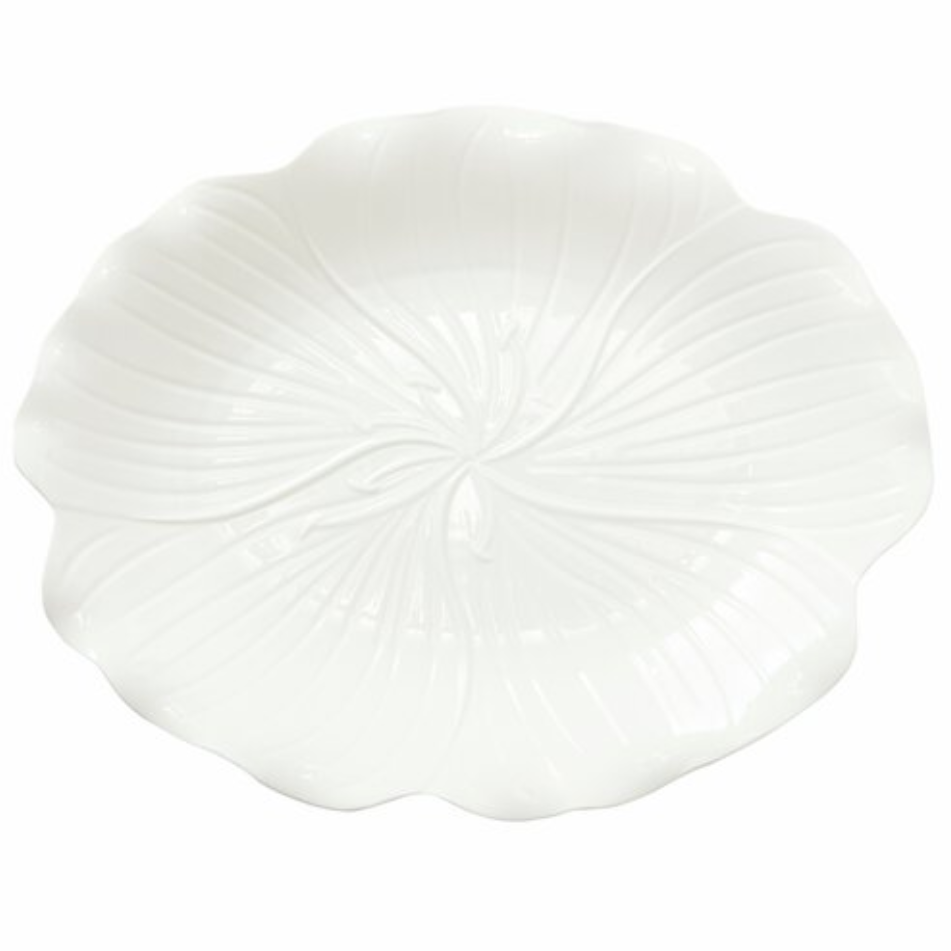 Flora serveringsfat från Stiernholm, vitt
