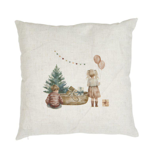 Frans & Lova kuddfodral från Fondaco, lin/beige 48x48 cm 