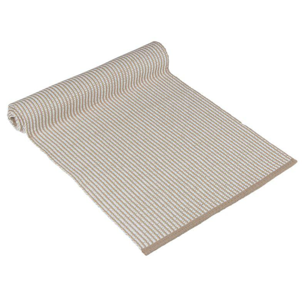 Jamie löpare från Fondaco, beige/vit, 35x120 cm