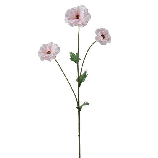 Japansk Ranuncel plastblomma från Mr Plant, ljusrosa