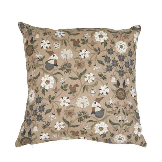 Julefrid kuddfodral från Fondaco, beige/grön, 48x48 cm
