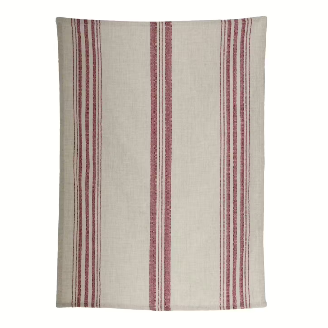 Karlevi kökshandduk från Storefactory, natur/röd