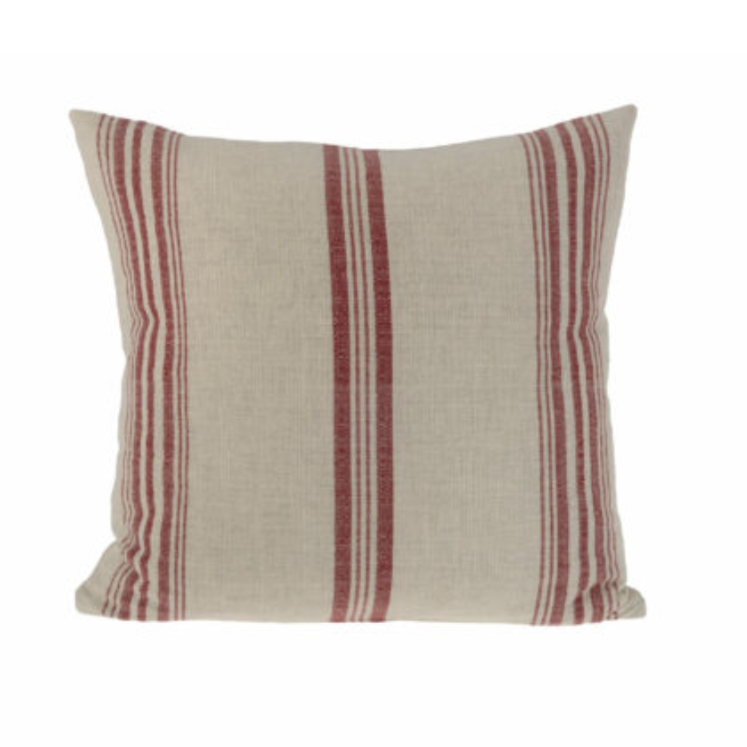 Karlevi kuddfodral från Storefactory, röd/vit randigt, 45x45 cm