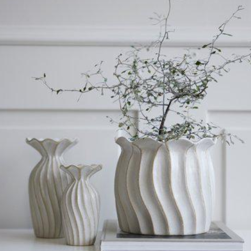 Kruka vit från Wikholm Form, offwhite, Lena