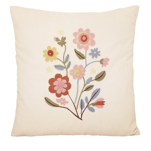 Kuddfodral Greta från Redlunds, 45x45 cm, rosa blommigt