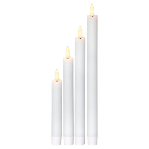 LED antikljus 4-pack från Star Trading, flamme,  med timer
