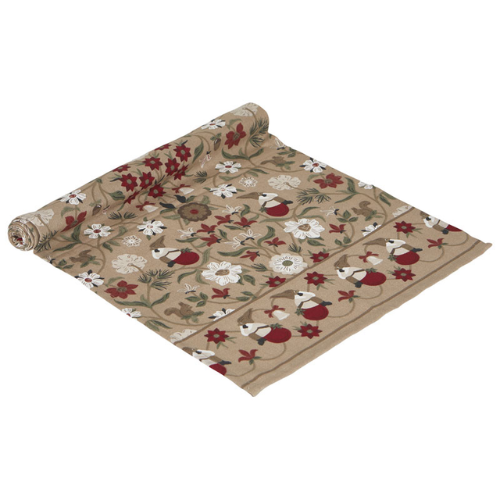 Löpare Julefrid från Fondaco, beige/röd, 40x145 cm jul julduk jullöpare jul