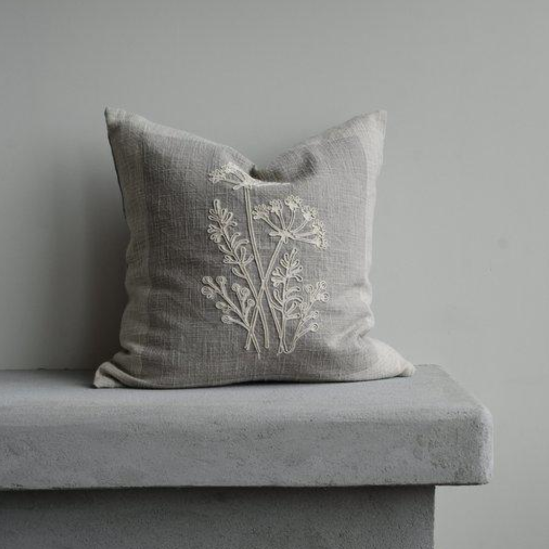 Laura kuddfodral från Fondaco, beige, 48x48 cm 