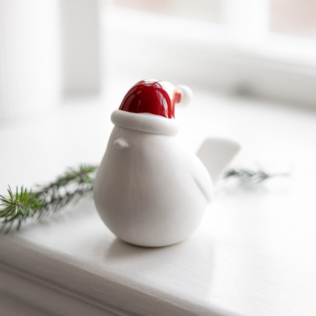 Elin fågel dekoration från Storefactory, vit/röd