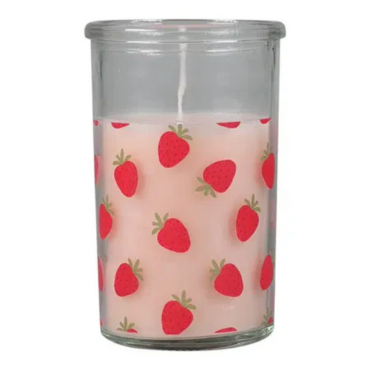 Ljus i glas från POP retail, jordgubbe