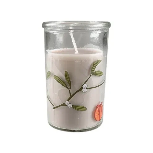 Ljus i glas från Pop Retail, grå med julmotiv