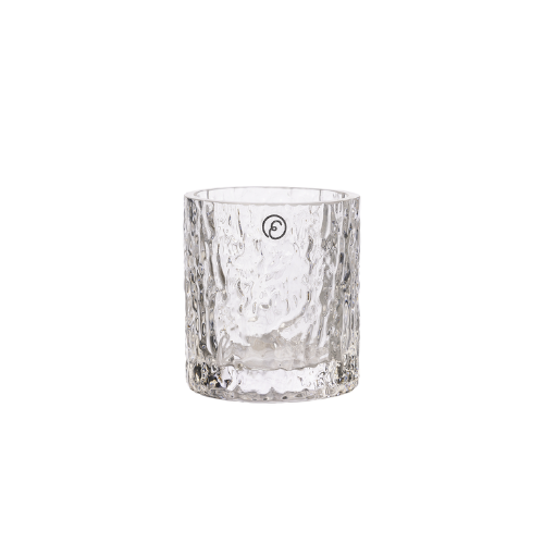 Ljuslykta från Ernst Form, mönstrat glas, för värmeljus, låg