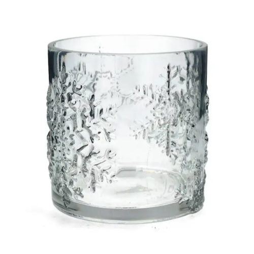Ljuslykta/vas i glas från A Lot Decoration, snöflinga, stor